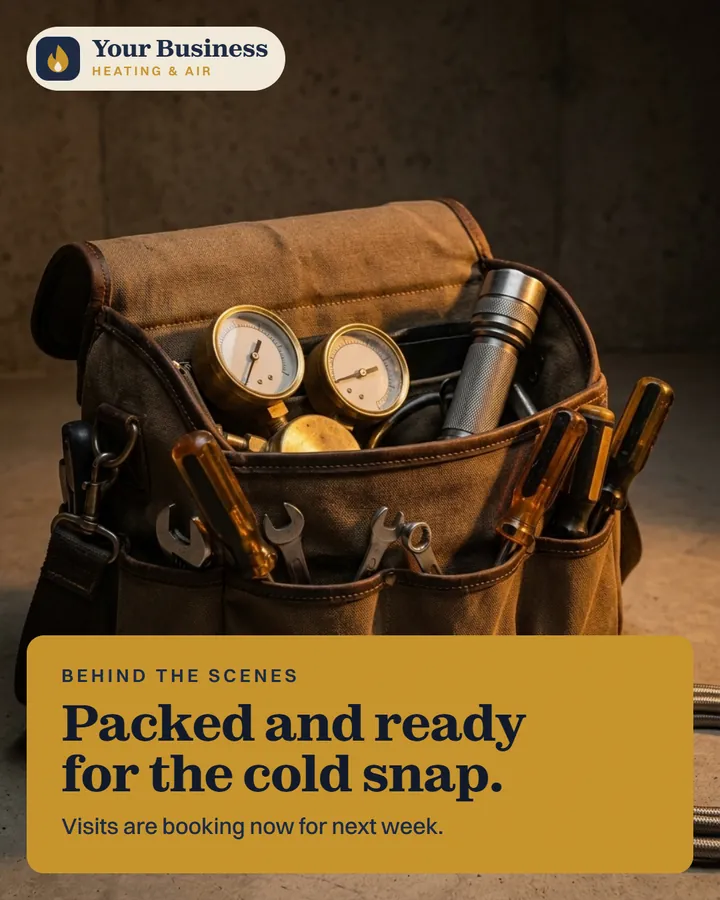 Sample post: Packed and ready for the cold snap.