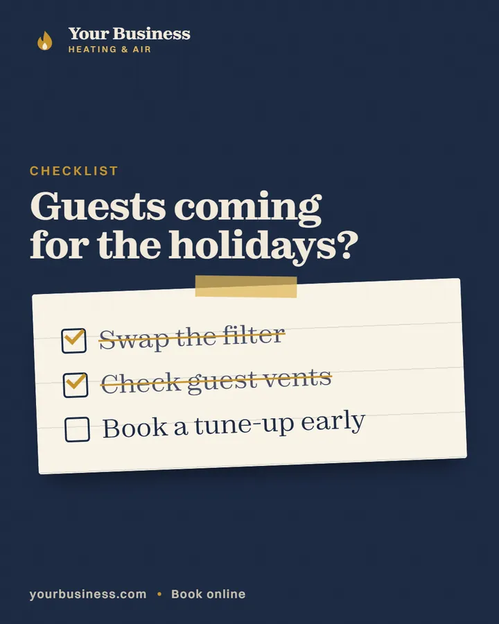 Sample post: Guests coming for the holidays?